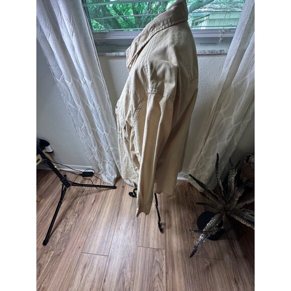 VTG Wrangler Mens XL bottlebrush distressed Pearl Snap Button-Up Shirt  chore - Picture 7 of 16